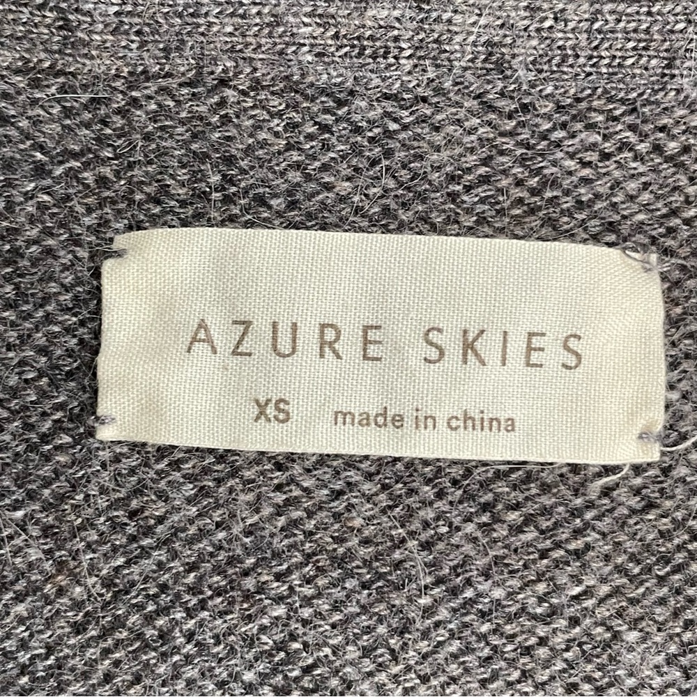 ARITZIA AZURE SKIES Charcoal Open-Front Angora & Cashmere Blend Cardigan - Picture 8 of 11